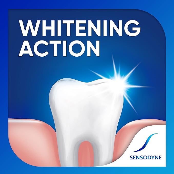 Sensodyne Repair and Protect Whitening Toothpaste, Toothpaste for Sensitive Teeth and Cavity Prevention, 3.4 oz (Pack of 2)