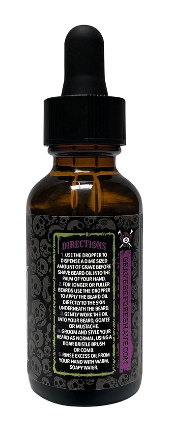 Grave Before Shave Voodoo Blend beard oil 1 oz. Bottle with Dropper top Dispenser (Pack of 2)