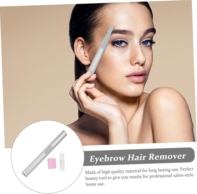 Electric Eyebrow Trimmer for Women Labor Saving Nose Hair Remover and Facial Hair Razor Ergonomic Portable Design for Comfortable Professional Grooming at Home and Travel