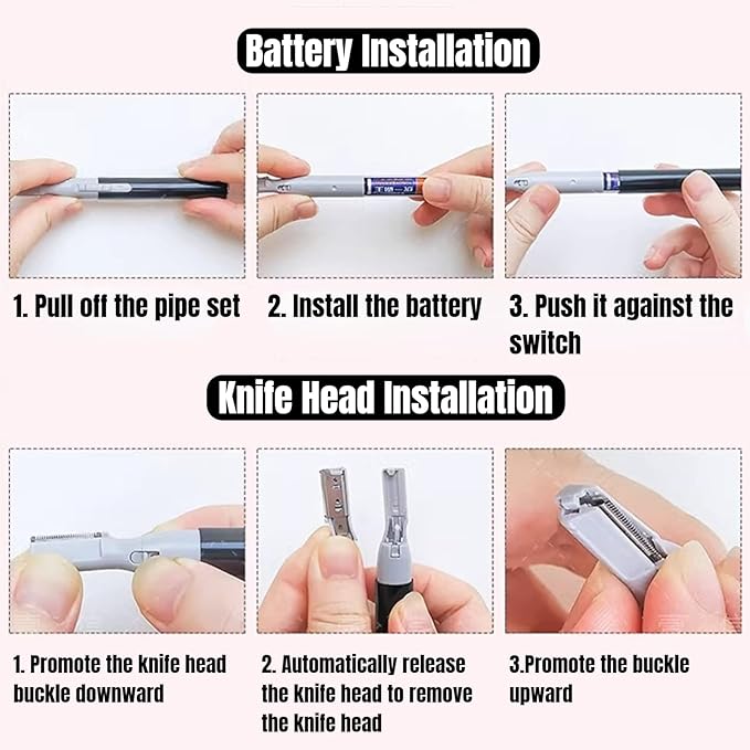 Eyebrow Trimmer for Women, Eyebrow Face Razors, Hair Removal for Women Razors Eye Brow Razors for Women Electric Eyebrows Shaver Hair Trimmer
