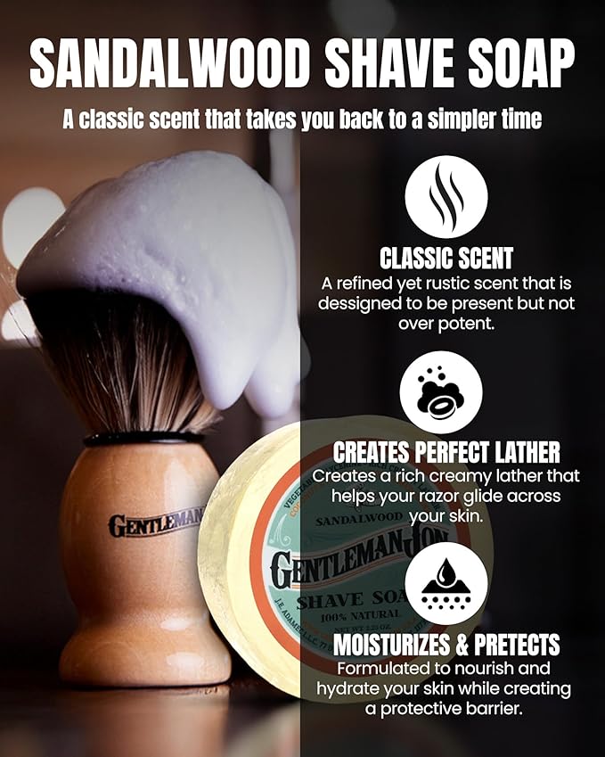 Gentleman Jon Deluxe Vintage Shaving Kit for Men - Men's Shaving Set Gifts, Compact Design, Includes Safety Razor and Brush Stand, Brush, Potassium Alum Block, Soap, Stainless Bowl, Stand & Dopp Kit
