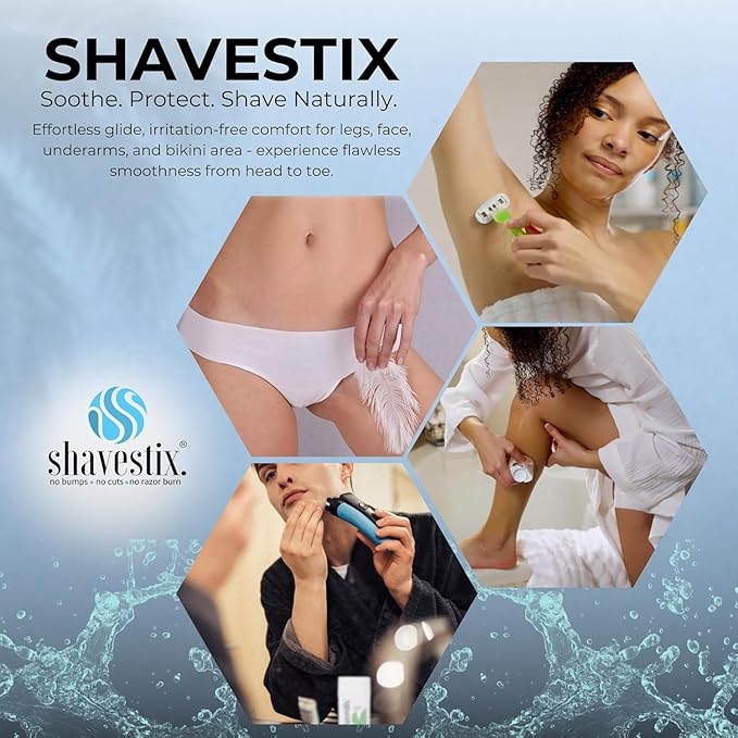 Shavestix Shaving Cream Stick 2.75 Oz [2 Packs]- Travel Size Toiletries for Women | Coconut Milk Based Razors, Shavers Friendly Hair Removal Cream Shave Bar | Sub Shaving Gel, Soap, Foam