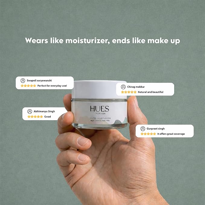 Tinted Moisturiser – Hydra Boost BB Cream with Hyaluronic Acid for Men, Even Skin Tone & Daily Hydration, 30g