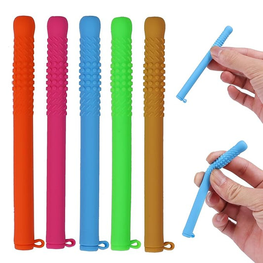 5 PCS Chewable Breather Quit Smoking,Chewable Essential Oil Breather Stick,Portable Breath Freshener Chew Sticks for Focus & Clear Respiratory,Aid to Stop Smoke Natural,Travel Friendly (5 Pack)