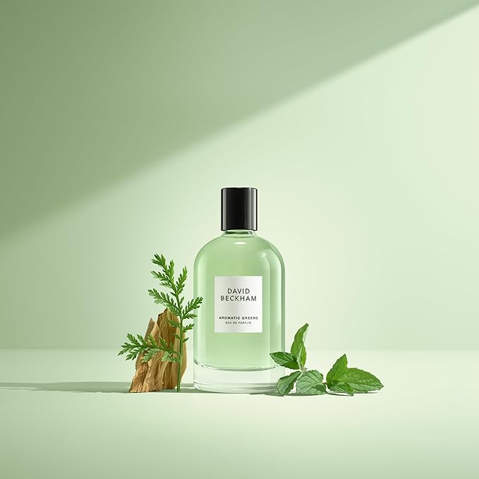 David Beckham Aromatic Greens Eau de Parfum 3.3 fl oz (Pack of 1), Notes of Lemon, Green Apple, and Cedarwood, Men's Fragrance, Long Lasting, Everyday Fragrance, Travel Size