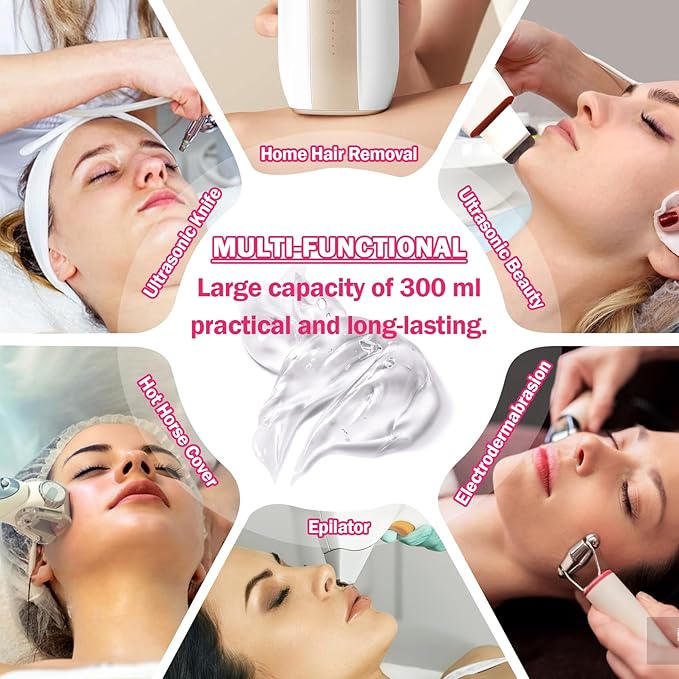 Cooling Gel Use with Laser Hair Removal Device and Facial Machine for Women or Men 300ML