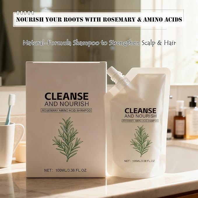 Rosemary Amino Acid Shampoo for Hair Growth（2PCS）, Controls Oily Scalp & Thinning Hair, Thickens & Strengthens for Men and Women