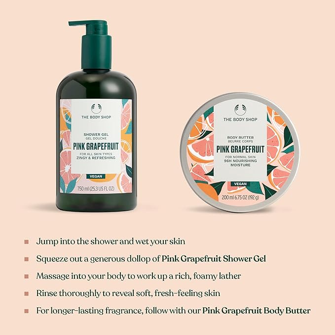 The Body Shop Pink Grapefruit Shower Gel, 25.3 Fl Oz