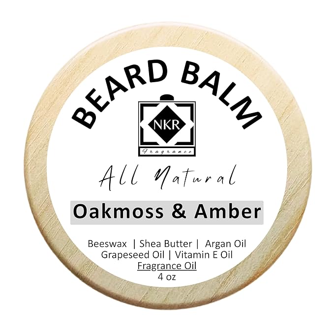 Beard Balm | Leave-in-Conditioner for Beard & Mustache | Natural Ingredients | Shea Butter & Argan Oil | Oakmoss & Amber