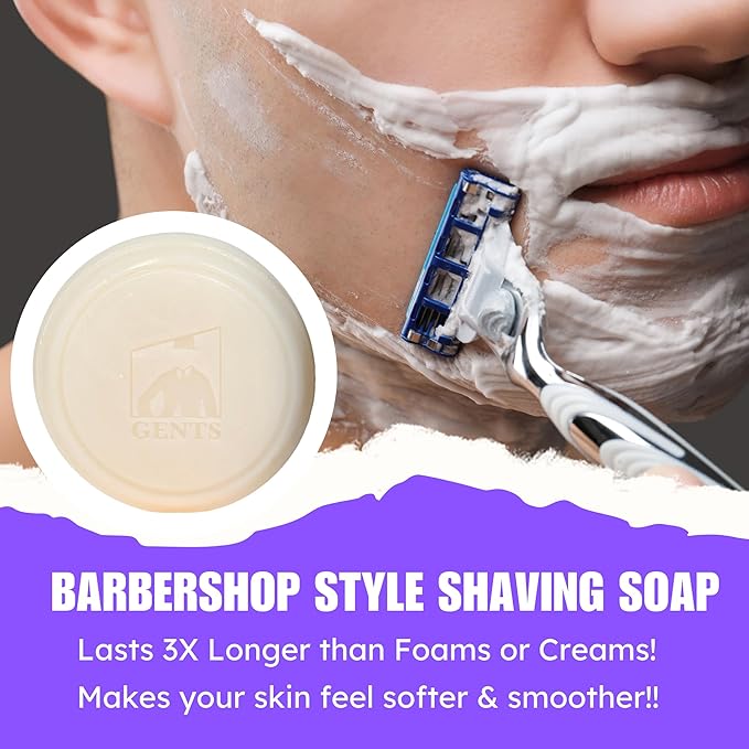 G.B.S Men's Lavender and Citrus Shaving Soap, Pack of 3