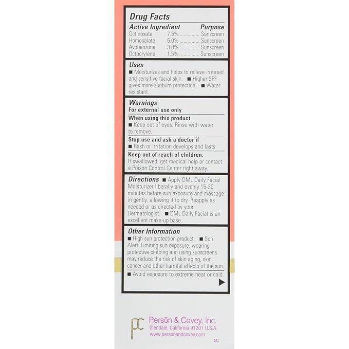 DML Facial Moisturizer SPF 25 1.50 oz (Pack of 2)