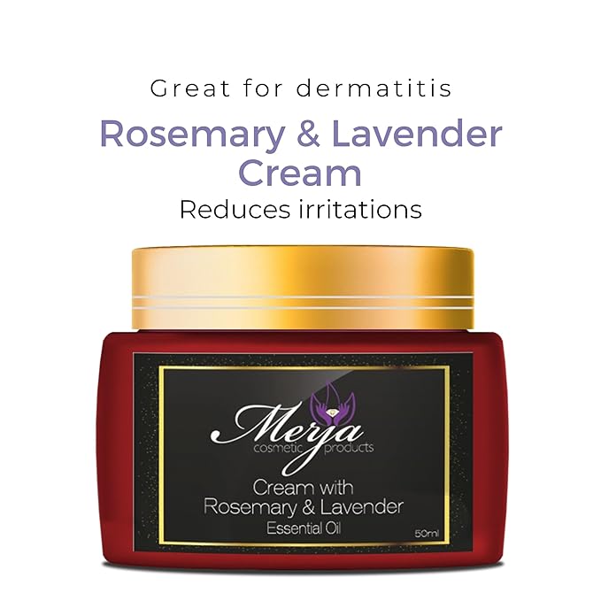 Merja Face cream with Rosemary & Lavender Essential Oils-Premium Skin care for a Radiant Youthful Complexion-Face Moisturizer- Premium Quality Cream 1.69 oz, 50 ml