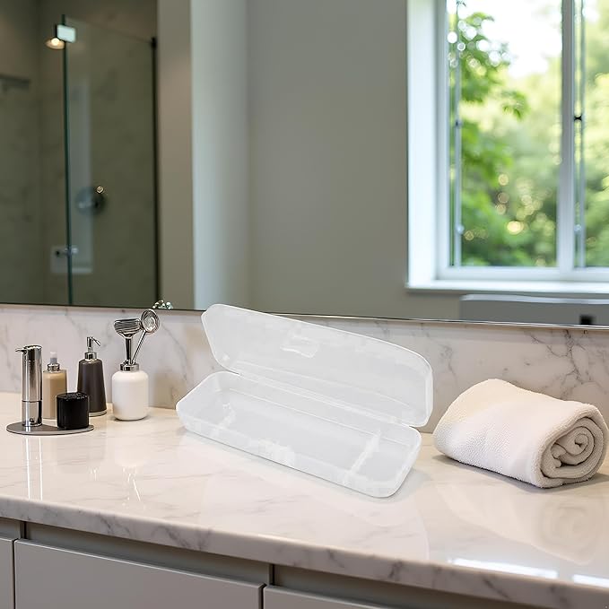 Transparent Transparent Shaving Box for Shaver Razor, Razor Protector Plastic Box Cover Container Storage for Manual Razor System, Shaving Accessories, Razor and Brush Stands, Shave and Hair Removal