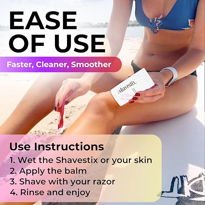 Shavestix Travel Size Shaving Cream Stick 2.75 oz | Christmas Stocking Stuffers Lavender & Sea Salt Roll on | Ultra Moisturizing Shave Bar for Women, Men Lasts 5x | Easy to Use Sub to Shave Gel, Soap