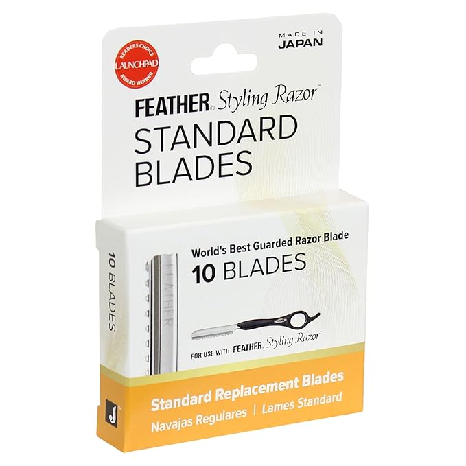 Feather - 7.25-inch Red Texturizing Styling Razor Handle – The Professional tool for Hair Cutting, Thinning, Layering, Texturizing and Feathering - The # 1 Stylist and Barber Razor Tool