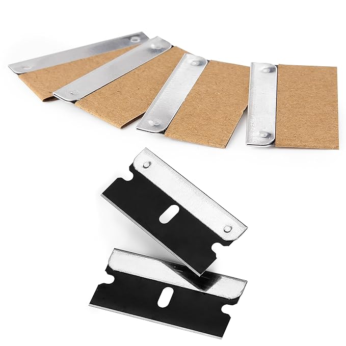 Bates- Single Edge Razor Blades, 200 Pack, Black, Carbon Steel Razor Blades Single Edge Blades