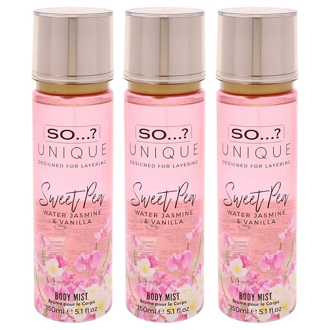 Unique Body Mist - Sweet Pea by So…? for Women - 5.1 oz Body Mist - Pack of 3