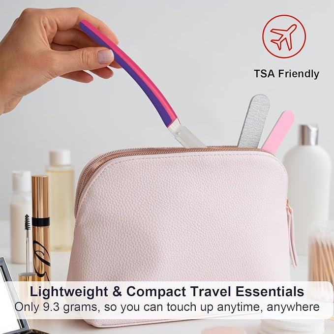 Dermaplane Razor, Face Razors for Women, Dermaplaning Tool, 1 Reusable Handle with 19 Microblades for Face, Gentle Exfoliation & Facial Peach Fuzz Removal for Smoother Skin, Fuchsia