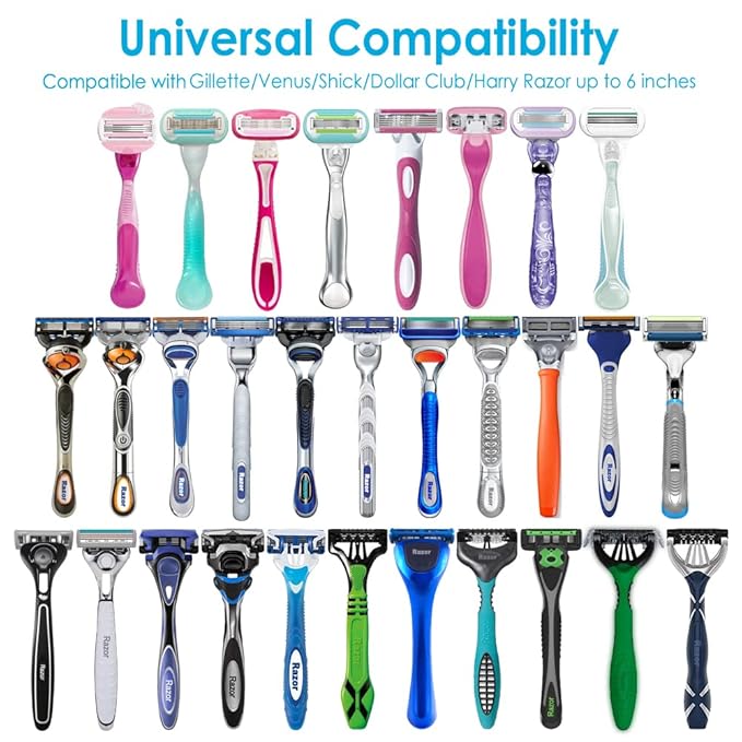 Razor Case Compatible with Gillette Proglide Fusion Men's Razor, Manual Razor Travel Protector Case with Carrying Bag - Clear