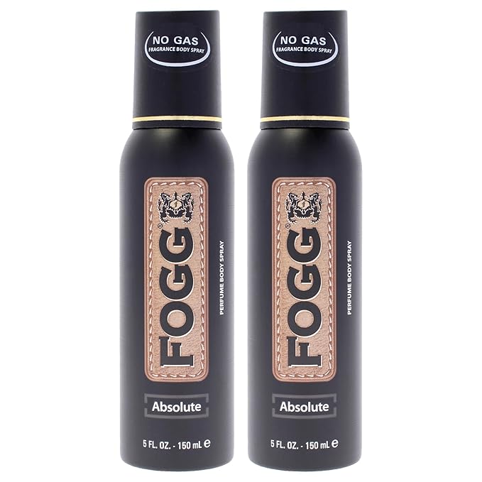 Fragrance Body Spray - Absolute by Fogg for Men - 5 oz Body Spray - Pack of 2