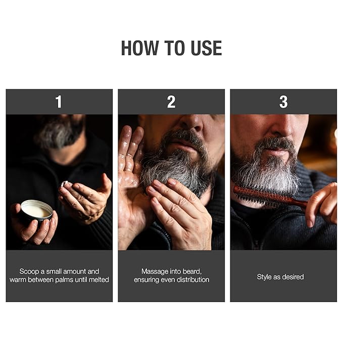 Red by Kiss Groomane Beard Balm Sandalwood, 3oz, Soften & Tame, Light Hold, Promotes Full, Healthy Look Beard Strengthen Facial Hair, Reduce Breakage