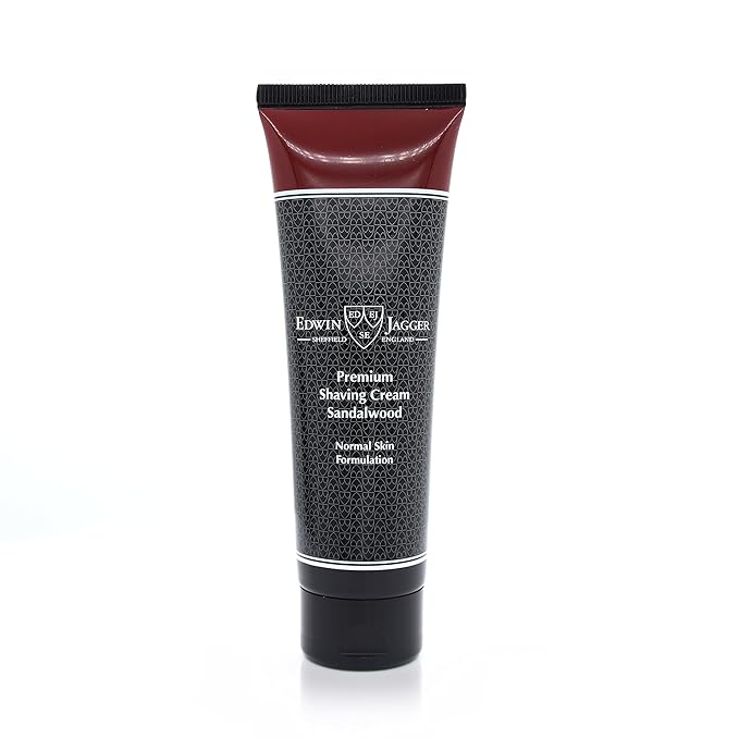 Edwin Jagger 99.9% Natural Premium Shaving Cream, 75ml Tube - Sandalwood, 2.5-Ounce