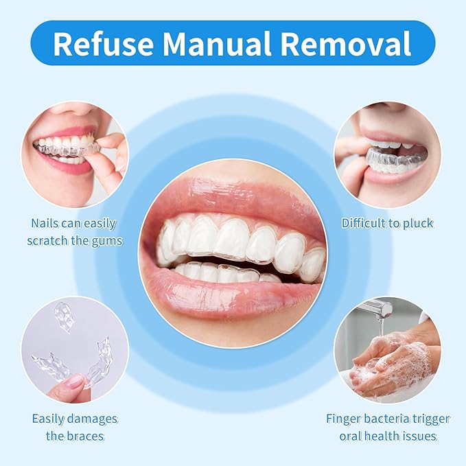 15PCS Aligner Removal Tool - Removal Aligner Tooth Hook for Invisible Braces - 5 Colors Retainer Kit - Braces Care Kit