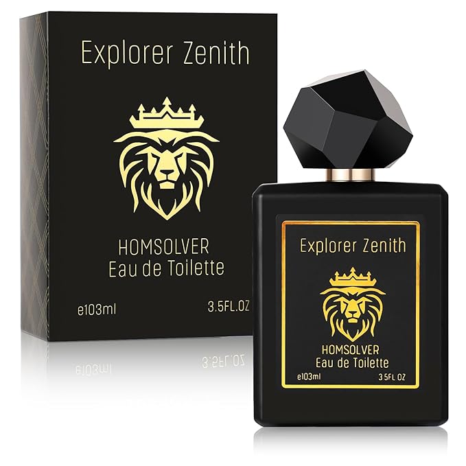 Homsolver Men’s Cologne Long Lasting- Crisp Green Apple & Fresh Mint Scent - Clean Formula Eau de Toilette for Daily Wear, Office & Gym - Premium Gift for Him Men - 3.4 Fl Oz