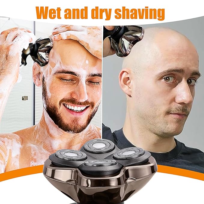 Replacement Blades Shaver PRO 4 Heads Compatible with Skull Head Shaver, Electric Shaver Replacement Blade for Pitbull, Butter flykiss pro & Palm for Bald Men (1 Pc)