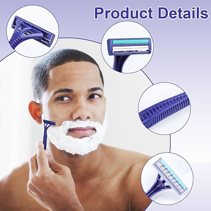 Disposable Razors, Bulk Razors With Knife Caps, Individually Packaged, Razors In Bulk Suitable For Hotels, Shelters, Homeless People, Nursing Homes, Charities, Churches (150-PACK)