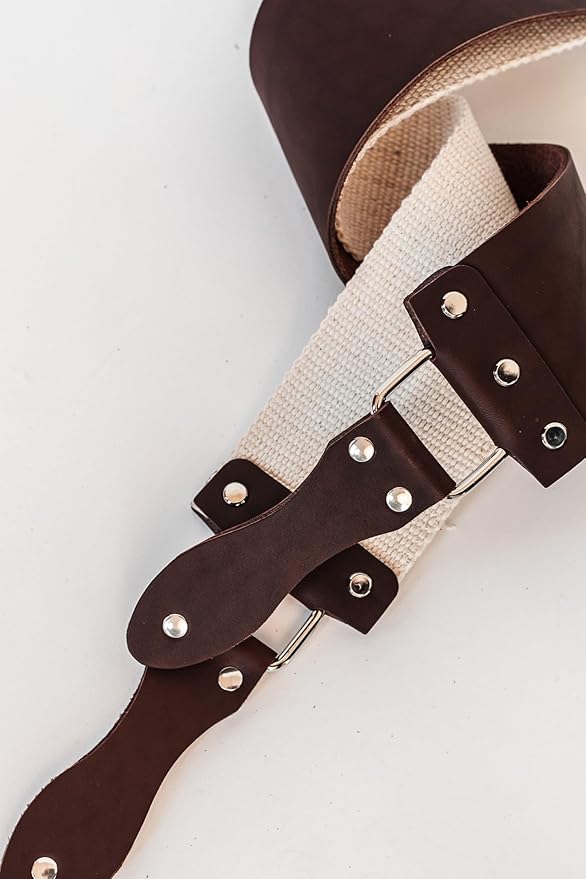 Razor Strop - Barber's Latigo Leather Straight Razor Strop. Dual Strap that will be a Great Addition for Any Straight Razor. PREMIUM LEATHER Strop for Sharpening. (Brown)