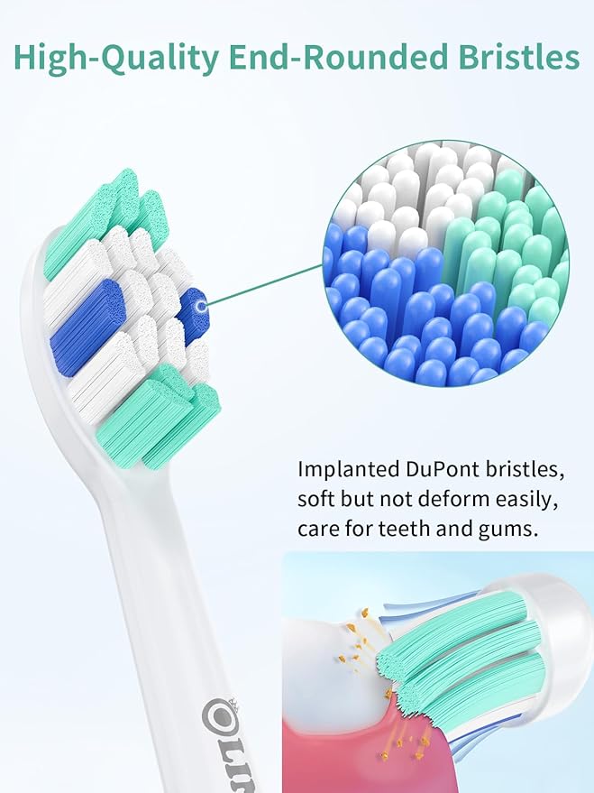 Replacement Brush Heads for Philips Sonicare Toothbrush Handles Toothbrush Heads for Sonicare (Pack of 8)