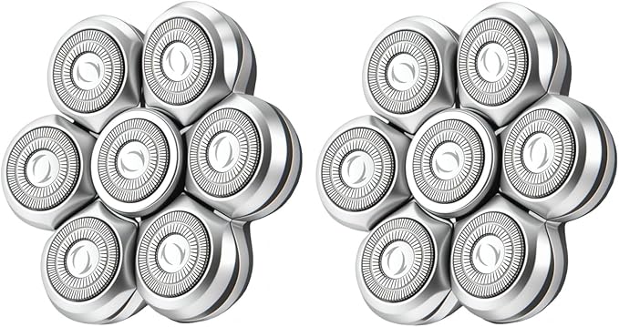 7D Floating Head Compatible with Wyklaus/Cyruzi Head Shaver 7D Replacement Head,Shaver Replacement Heads Compatible with Wyklaus OP-002/Cyruzi Head Shavers for Bald Men.(2Pack Upgraded)