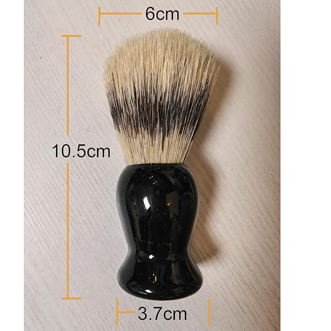Fan Wu Shaving Brush for Men – Bristle, Resin Handle, Wet Shave with Cream or Soap – Compatible with Safety, Double Edge & Straight Razors