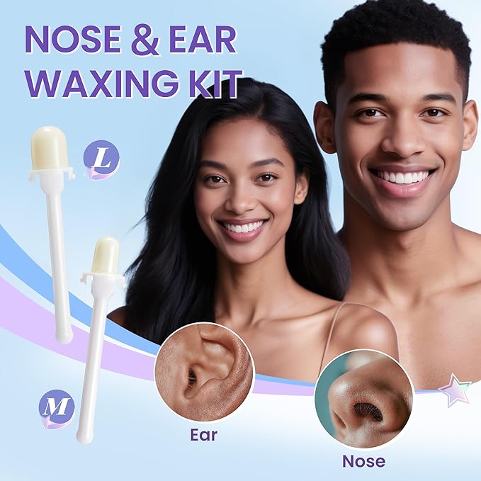 Pre Wax Nose Sticks Kit For Men, 16 Sticks, Ear Hair Removal, Nose Waxing, 15-20 Uses Ear wax kit Hair Removal for Men and Women,Safe Quick Painless Hair Remover Kit