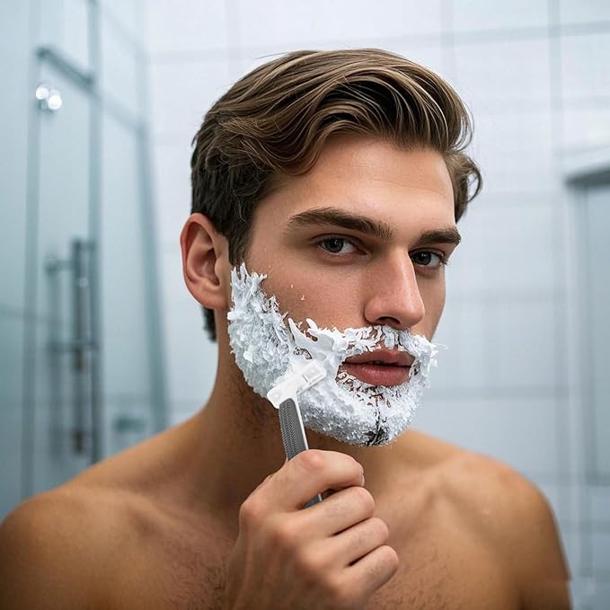 Disposable Razors Bulk, Razors Individually Wrapped Bulk, Travel Razors Bulk With Shaving Cream For Hotels, Shelters, Homeless, Nursing Homes, Charities, Churches, Gray (30-PACK)