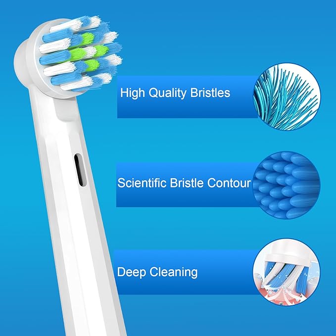 Replacement Toothbrush Heads Compatible with Oral B Pro 1000,Professional Clean,Gentle on Gums,Brush Head Refills Compatible with Oral B Braun Genius/Smart/Vitality Series,8 Pack