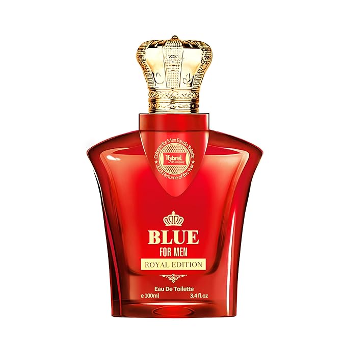 Hybrid & Company Blue For Men Fresh Sweet Strength Scent Mens Perfume,3.4 Fl Oz