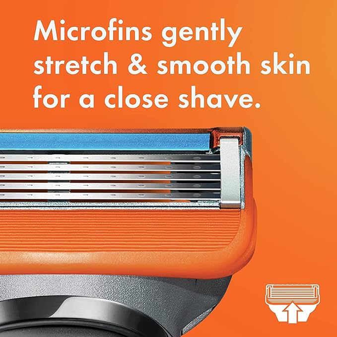 Gillette Fusion5 Razor for Men, Handle + 1 Razor Blade Refill (Pack of 2)