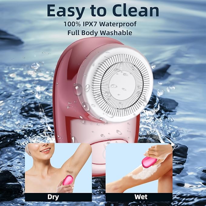 Mini Electric Shaver, Pocket Size Electric Shaver for Men Women, Rechargeable Easy One-Button, Portable Powerful Waterproof Razor for Travel Office Business Trip (2Pack)