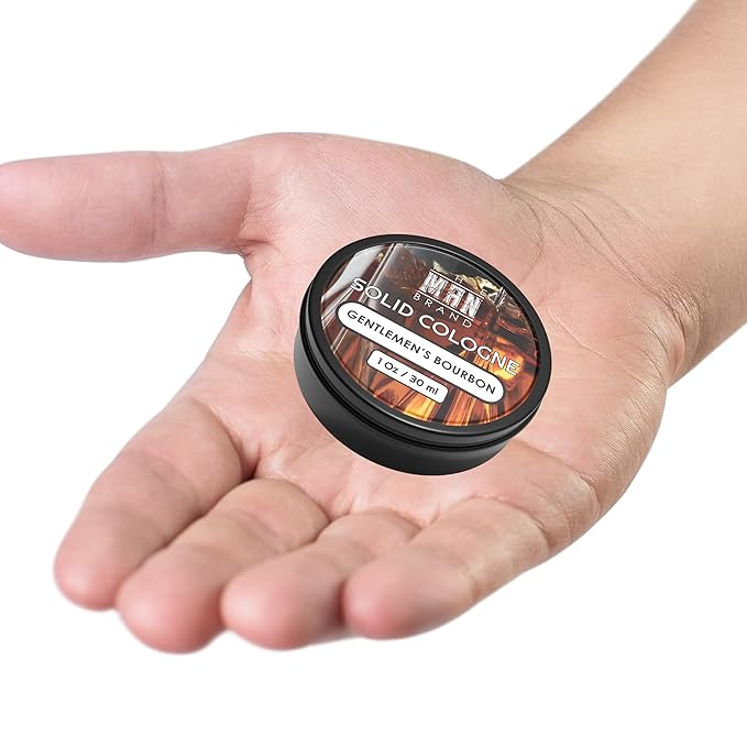 Solid Cologne Men's Gentlemen's Bourbon Scent, Wax Bourbon Fragrance for men, Solid Perfume with Bourbon Scent for men (1 Ounce, Gentlemen's Bourbon Mens Cologne Balm)