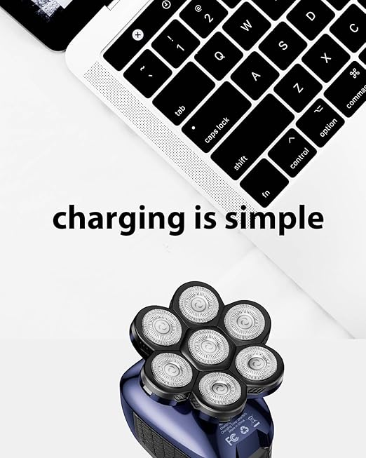 5V USB Charging Cable for Wyklaus Head Shavers OP-002 Models 7D - Compatible and Reliable Power Solution, with 1 Cleaning Brush, 3.3ft Power Cord