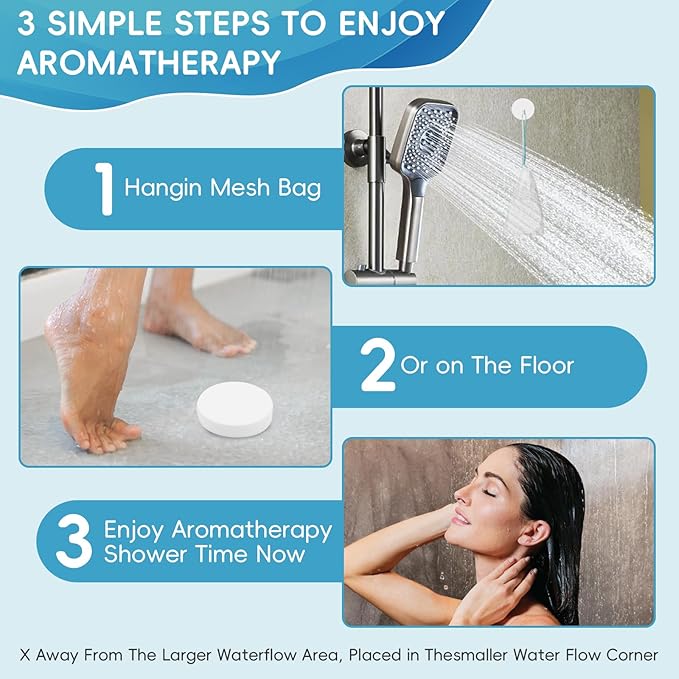 Body Restore Shower Steamers Aromatherapy, 15 Pack Eucalyptus for Shower & Mint - Aromatherapy Shower Bombs with Natural Essential Oils, Stress Relief & Nasal Relief, Self Care Gifts for Women & Men