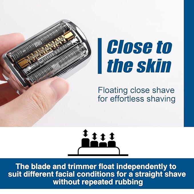 92S Replacement Head for Braun Series 9 – Compatible with 9330s/9296cc, High Precision Foil & Self-Sharpening Blades, Easy Snap-On – Perfect for Men’s Electric Razor Accessories for Home & Trave