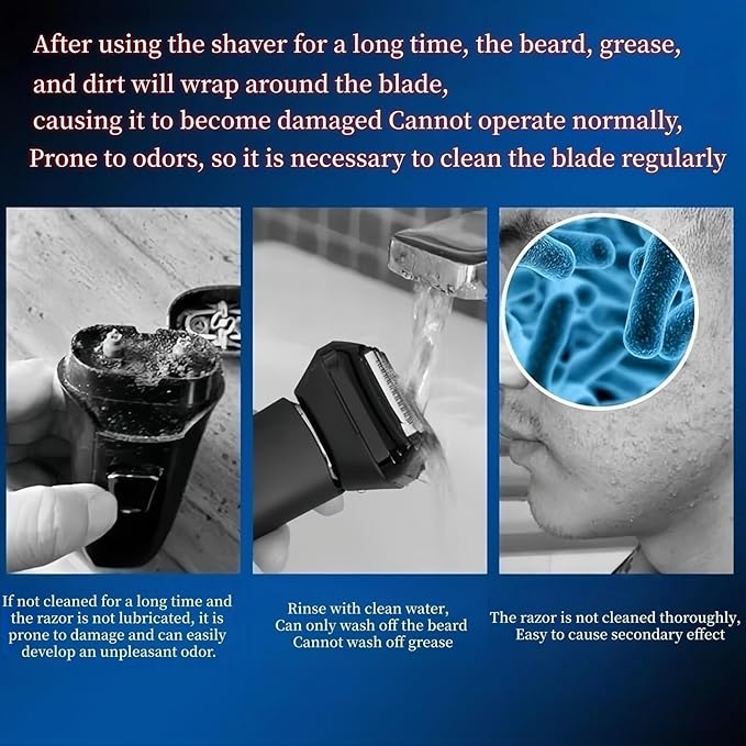 250ml Men's Shaver Cleaning Solution Compatible With Braun CCR2，Compatible With Philips CC13 JC301 CC13，Compatible With Panasonic ES-LM56 ES-4L(1pcs)