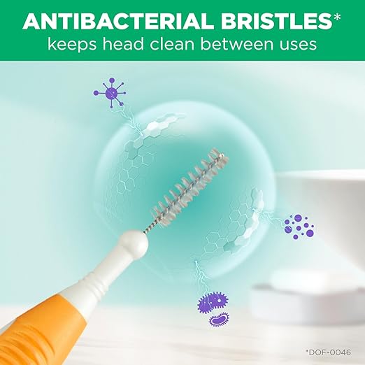 GUM Proxabrush Go-Betweens - Ultra Tight- Interdental Brushes - Soft Bristled Dental Picks for Plaque Removal Health - Safe for Braces & Dental Devices,10 Count (Pack of 8)