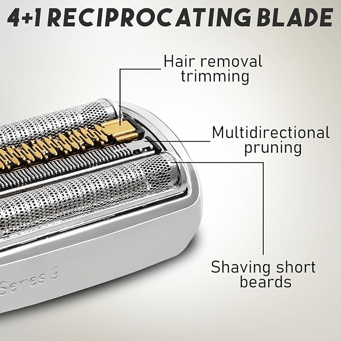 92S Series 9 Replacement Head Compatible with Braun Electric Shaver Model 9290cc, 9291cc, 9370cc, 9293s, 9385cc, 9390cc, 9330s, 9296cc, For Braun S9 Razor Shaving Blade heads