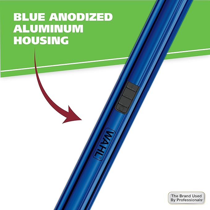 Wahl Lithium 2 in 1 Battery Pen Detail Touch Up Trimmer for Nose, Ear, Neckline, Eyebrow, & Other Detailing - Blue - by The Brand Used by Professionals - Model 5643-200