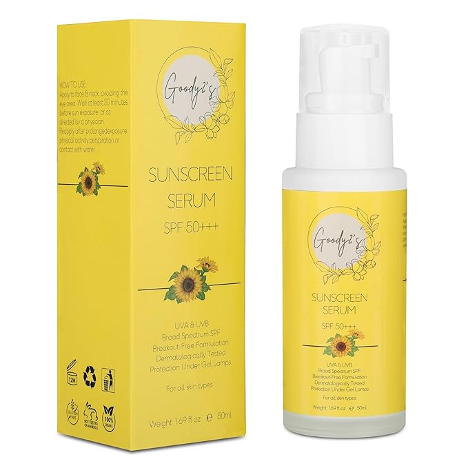 GOODY 2'S Sunscreen Serum | SPF 50 with Hydrating Squalane | Broad Spectrum Face Sunscreen for All Skin Types & Tones | Lightweight, Non-Greasy Formula, 1.69 fl oz