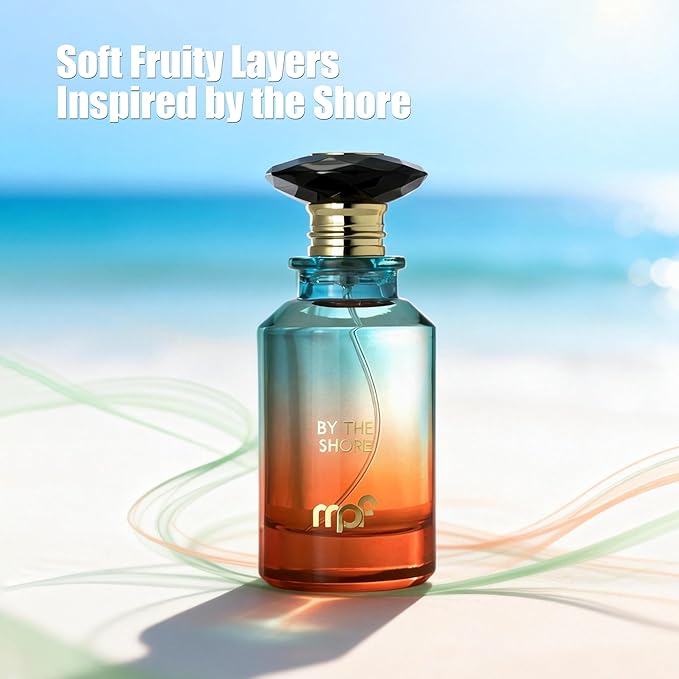 By The Shore Unisex Coastal Cologne Eau de Parfum 100ml Fresh Citrus & Apricot Perfume Long Lasting Orange Mint Fragrance Ocean Inspired Scent Gift for Men & Women
